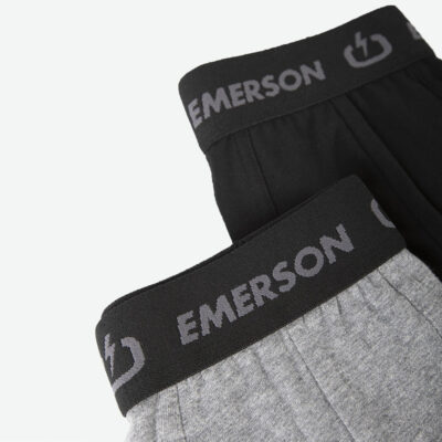 Emerson - Men's Boxers Black/Grey 2Pack 221