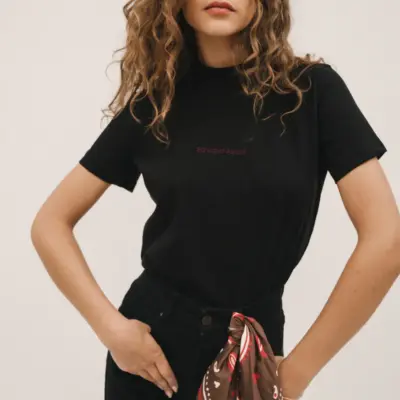 Edward Jeans - Melanie T-Shirt 100% Cotton Black