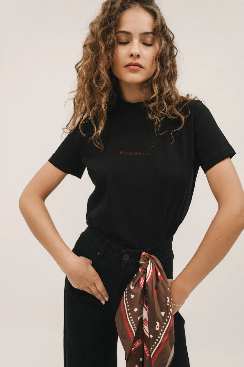 Edward Jeans - Melanie T-Shirt 100% Cotton Black