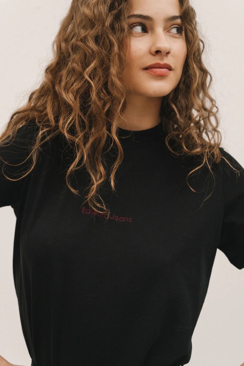 Edward Jeans - Melanie T-Shirt 100% Cotton Black - Image 3