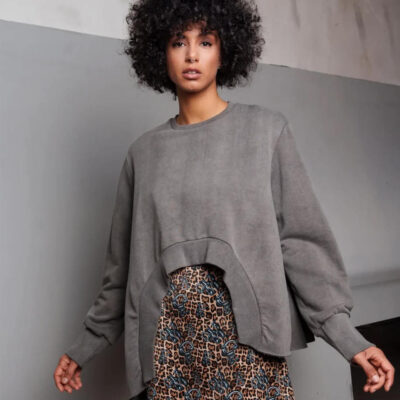 Collectiva Noir - Cotton Blouse Grey
