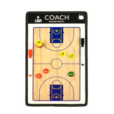 Liga Sport - ΠΙΝΑΚΑΣ ΤΑΚΤΙΚΗΣ ΜΠΑΣΚΕΤ 23X38CM (BASKETBALL TACTIC BOARD) LIGASPORT