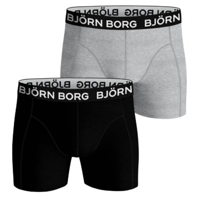Bjorn Borg Ανδρικά Εσώρουχα 2 τεμάχια - Core Boxer 2 pieces - Black,Grey Melanze