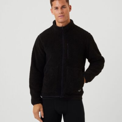 Bjorn Borg Ανδρικό Μπουφάν Fleece - Centre Pile Fleece Jacket - 10002258-BK001 - Black Beauty