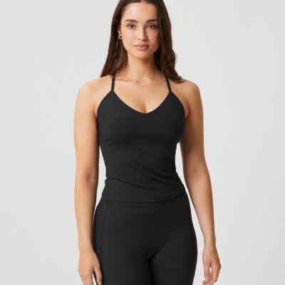 Bjorn Borg Γυναικείο Τοπ Με Χιαστί Τιράντα - Studio Rib Strap Tank - 10002679-BK001 - Black Beauty