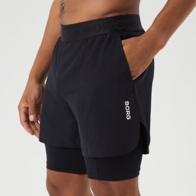 Bjorn Borg Ανδρικό Σορτς - Borg 2 In 1 Shorts - 10003194-BK001 - Black Beauty
