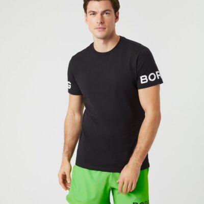 Bjorn Borg Ανδρικό Αθλητικό T-Shirt - Borg Cotton T-Shirt - 10003455-BK001 - Black Beauty