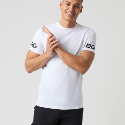 Bjorn Borg Ανδρικό Αθλητικό T-Shirt - Borg Cotton T-Shirt - 10003455-WE001 - Brilliant White