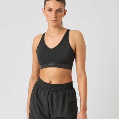 Bjorn Borg Γυναικείο Αθλητικό Μπουστάκι - Mid V Support Sports Bra - 10003882-GY013 - Peat