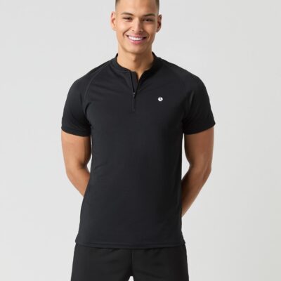 Bjorn Borg Ανδρικό Αθλητικό Polo - Ace Zip Polo Shirt - 10003951-BK001 - Black Beauty