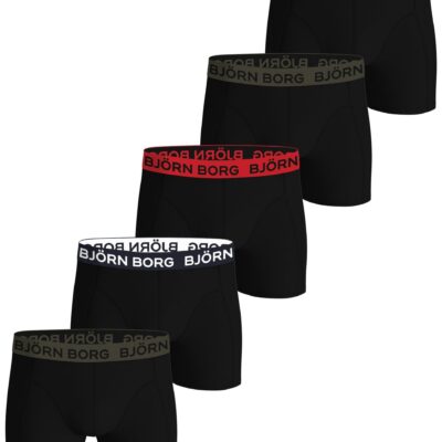 Bjorn Borg Ανδρικά Εσώρουχα 5τεμ. - Cotton Stretch Boxers 5p - 10004237-MP003 - Black