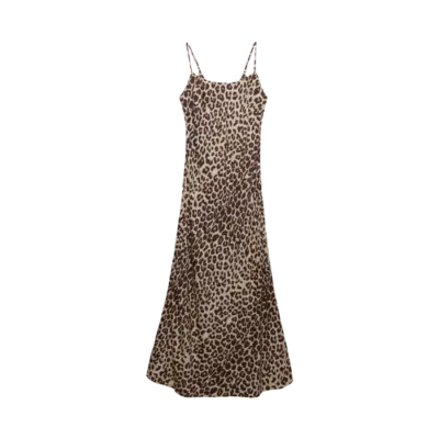 SUPERDRY - D1 Printed Maxi Slip Dress Diagonal Leopard Multi