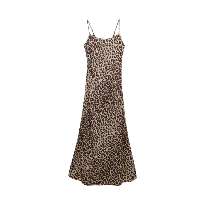 SUPERDRY - D1 Printed Maxi Slip Dress Diagonal Leopard Multi