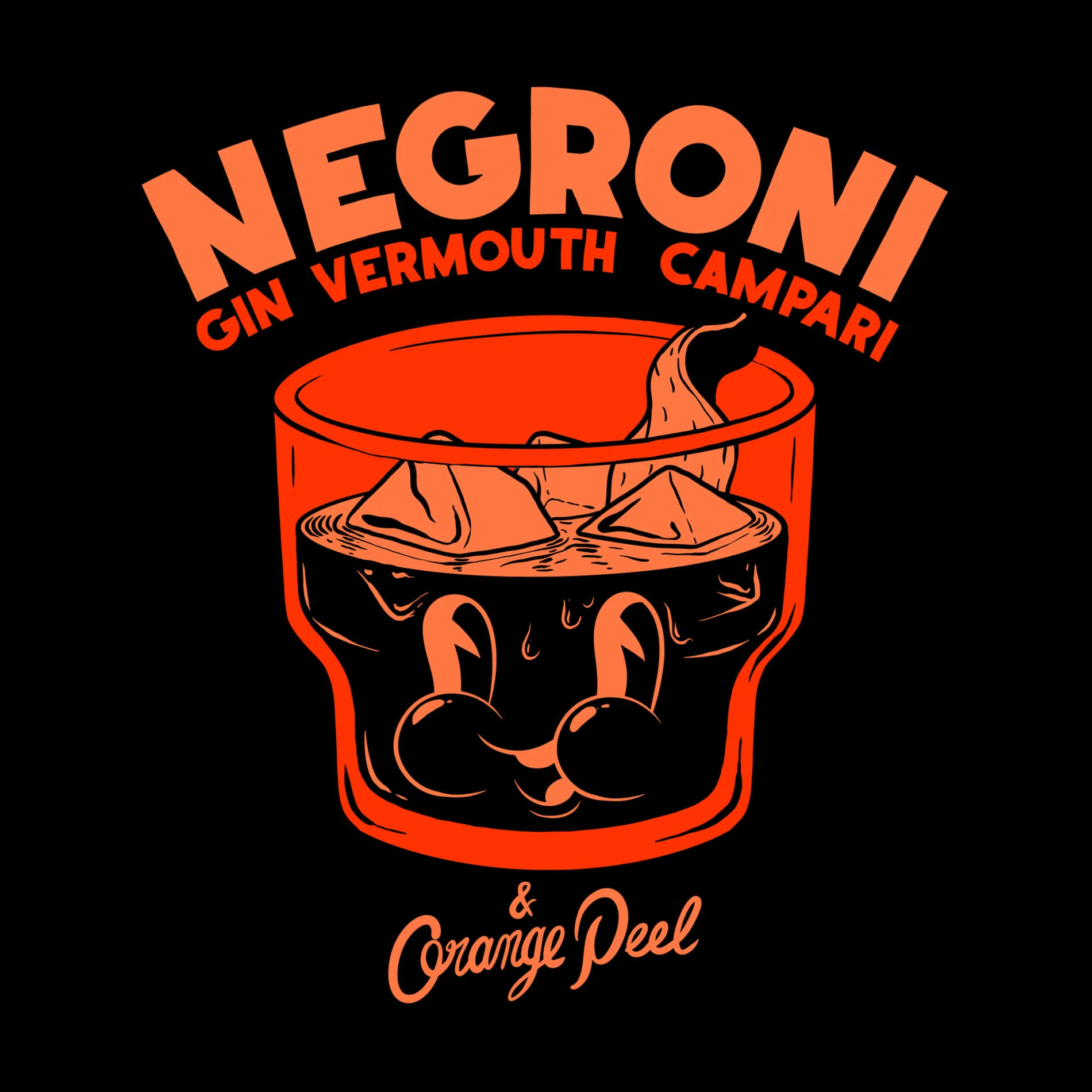 THE DUDES - Negroni Classic Standard T-Shirt Black BLACK - Image 3