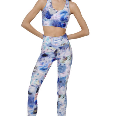 Body Action - Γυναικείο Cropped Κολάν Floral Motion