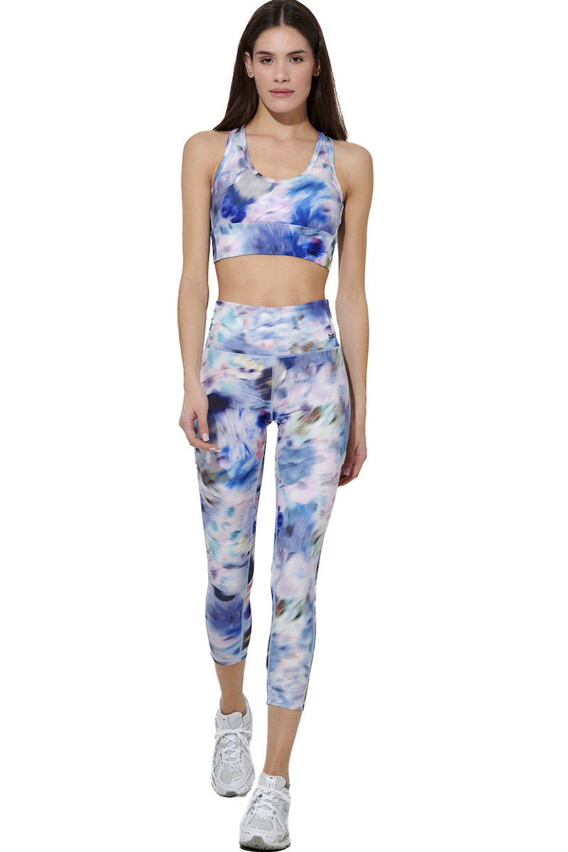 Body Action - Γυναικείο Cropped Κολάν Floral Motion - Image 6