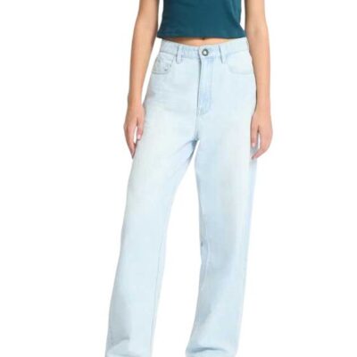 Volcom - Weellow II Ψηλόμεσο Γυναικείο Τζιν Παντελόνι Relaxed Εφαρμογής
