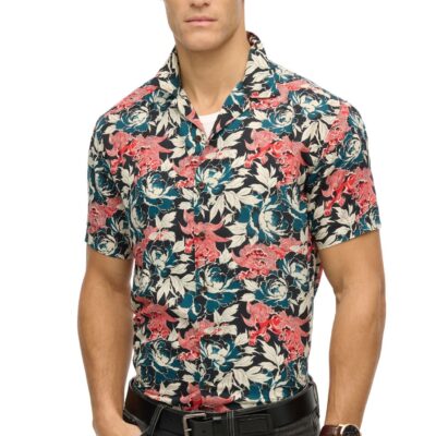 Superdry - Merchant Hawaiian Κοντομάνικο Πουκάμισο σε Κανονική Γραμμή