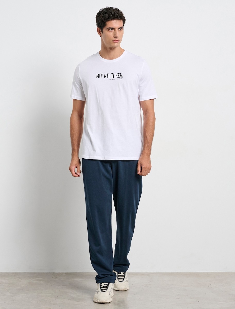 BODY TALK - Pants On Gen Beta Open Hem Pants ΜΠΛΕ