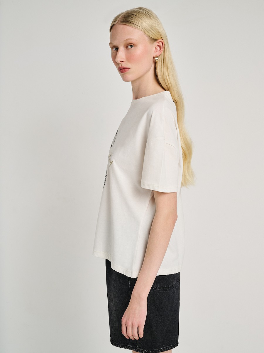 STAFF - LORNA T-SHIRT SHORT SLEEVE WHITE ΛΕΥΚΟ - Image 3