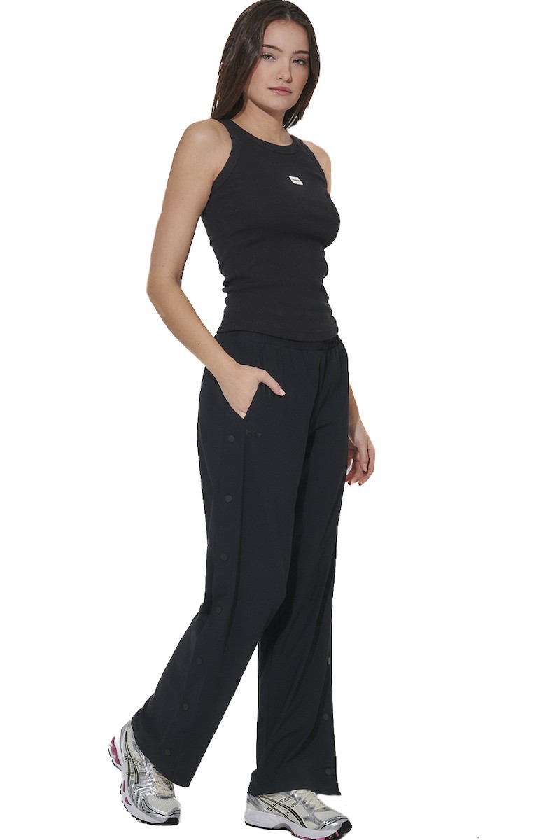 Body Action - Γυναικείο Υφασμάτινο Παντελόνι Wide-Leg Yoga - Image 3