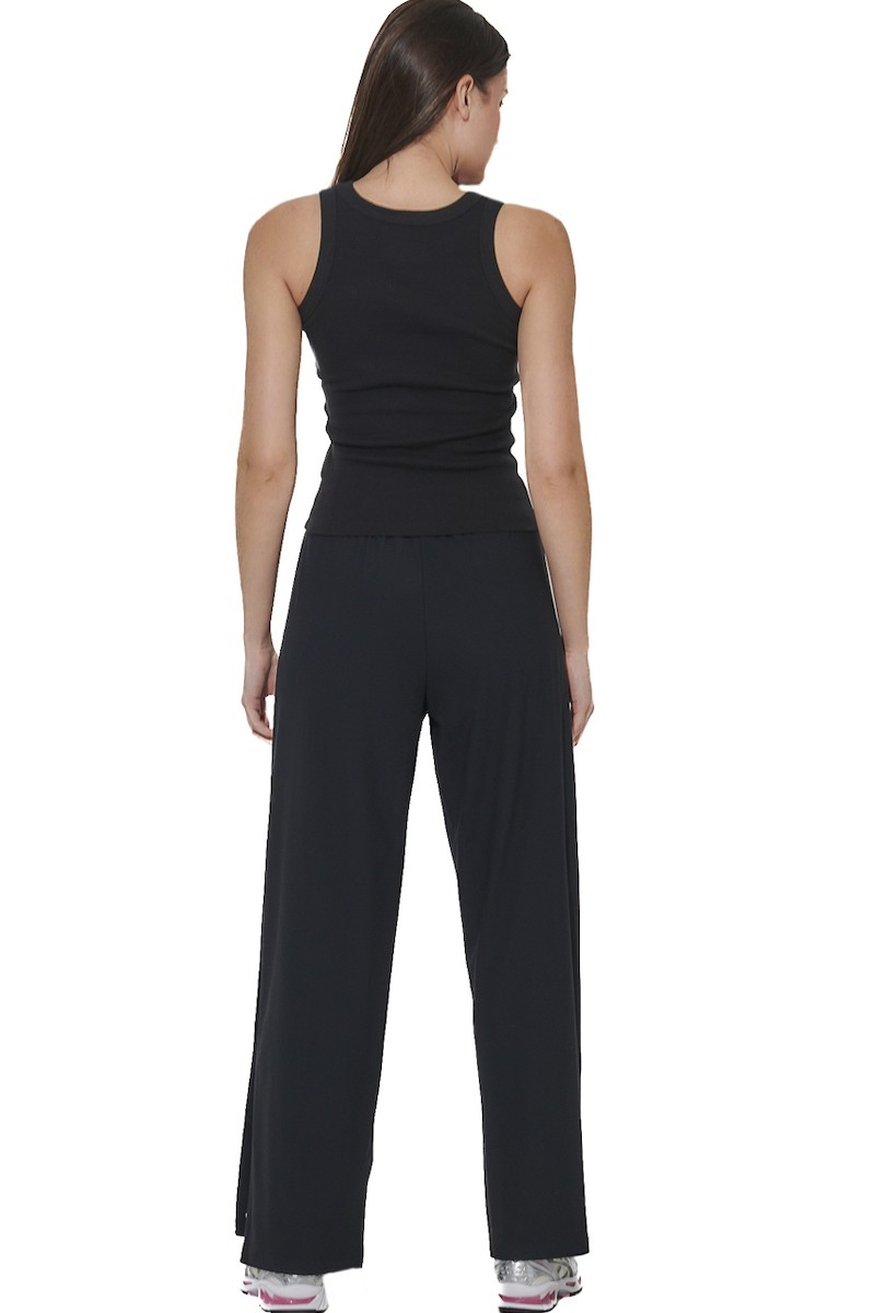 Body Action - Γυναικείο Υφασμάτινο Παντελόνι Wide-Leg Yoga - Image 4