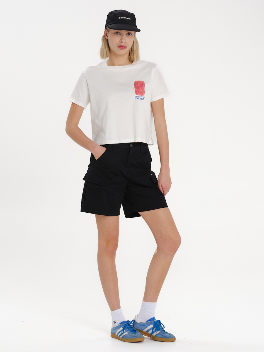 Emerson - Γυναικείο Crop Top Βαμβακερό Κοντομάνικο - Image 4