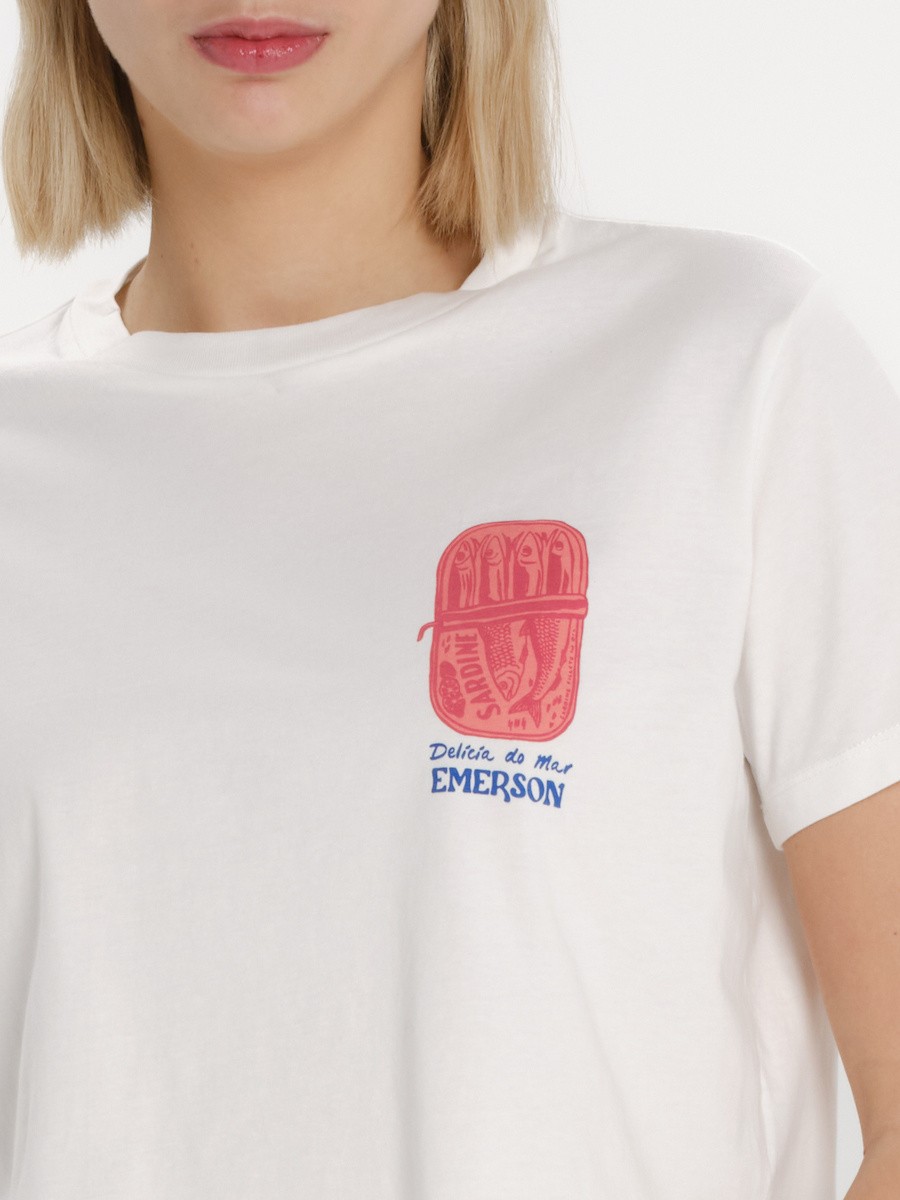 Emerson - Γυναικείο Crop Top Βαμβακερό Κοντομάνικο - Image 5