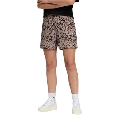 Puma - Γυναικείο Σορτς Animal High-Rise AOP Woven Shorts 4” 00M3/00M3