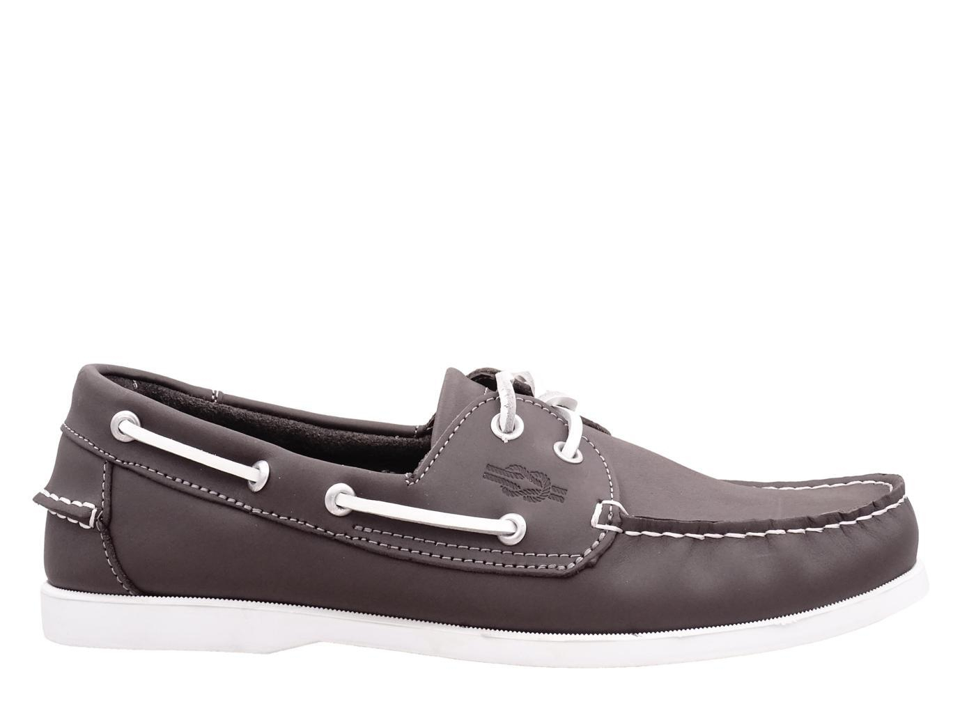 Chicago Δερμάτινα Ανδρικά Boat Shoes Γκρι