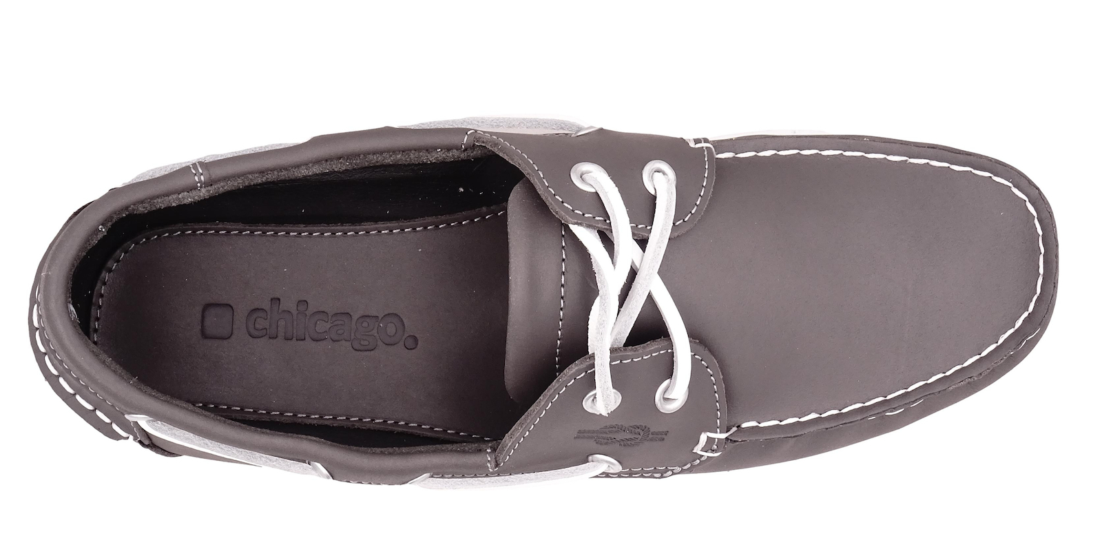 Chicago Δερμάτινα Ανδρικά Boat Shoes Γκρι - Image 2