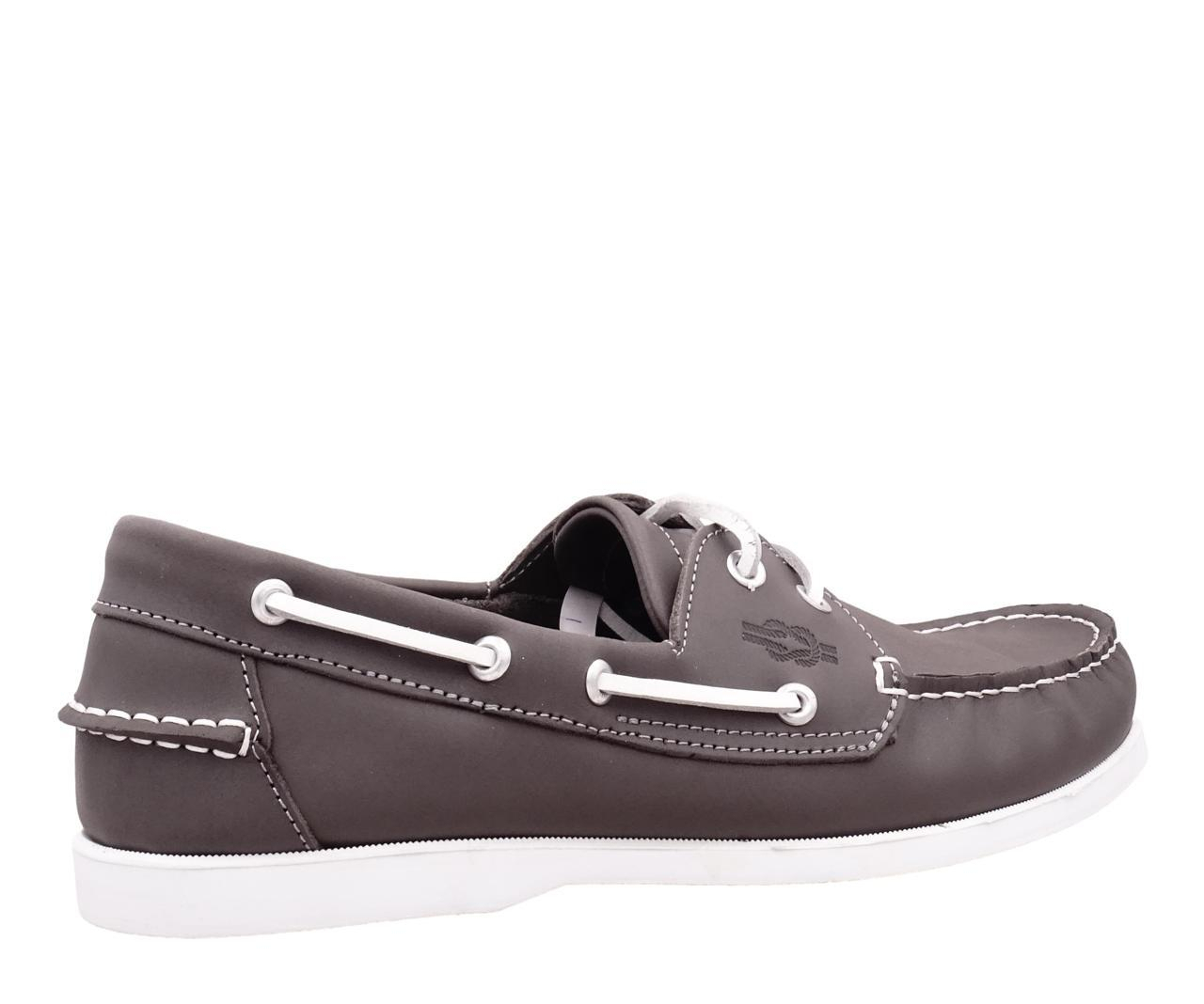 Chicago Δερμάτινα Ανδρικά Boat Shoes Γκρι - Image 5