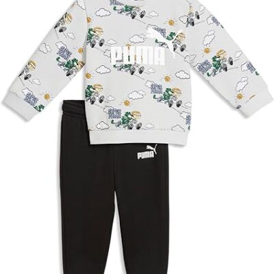 PUMA - Minicats Super Puma AOP Crew Set FL Inf