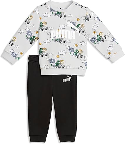 PUMA - Minicats Super Puma AOP Crew Set FL Inf