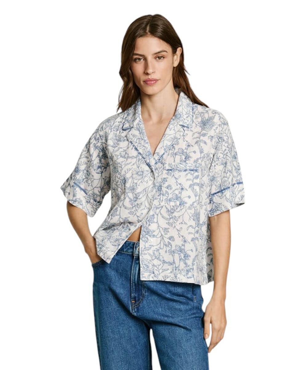 Pepe Jeans - Κοντομάνικο Λινό Πουκάμισο Floral