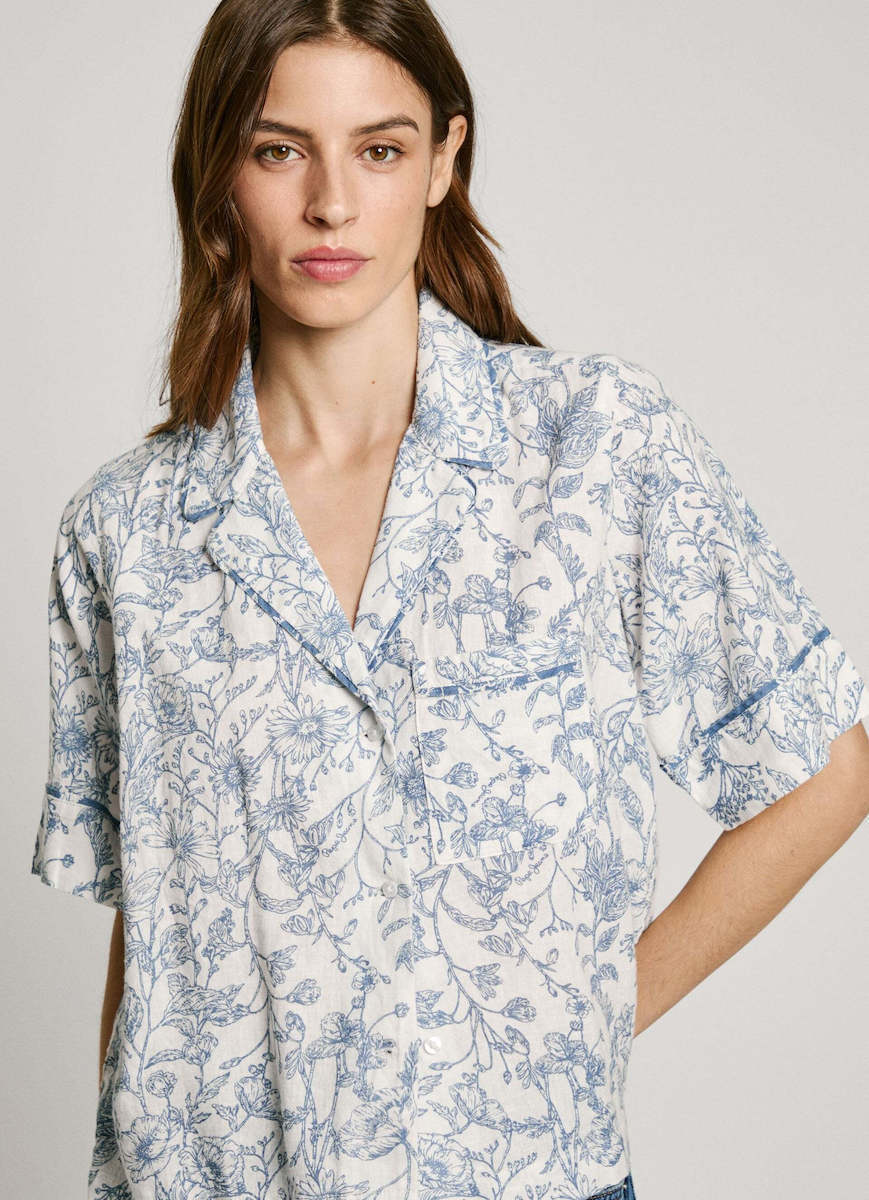 Pepe Jeans - Κοντομάνικο Λινό Πουκάμισο Floral - Image 4