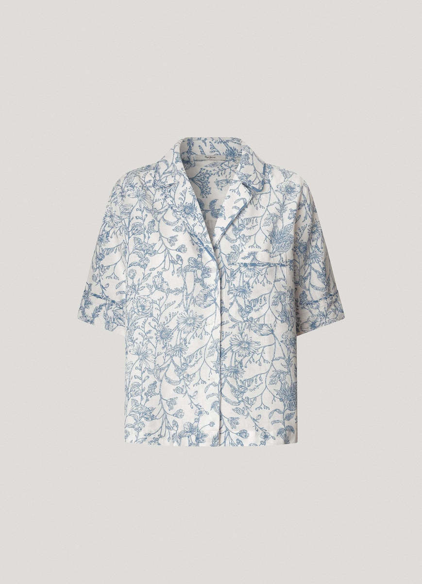 Pepe Jeans - Κοντομάνικο Λινό Πουκάμισο Floral - Image 5