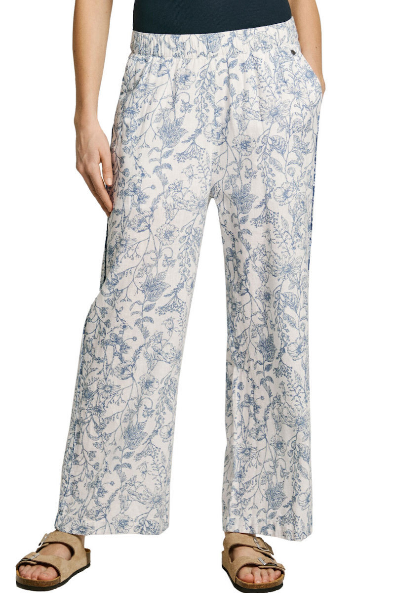 Pepe Jeans - Γυναικεία Λινή Παντελόνα με Λάστιχο Floral