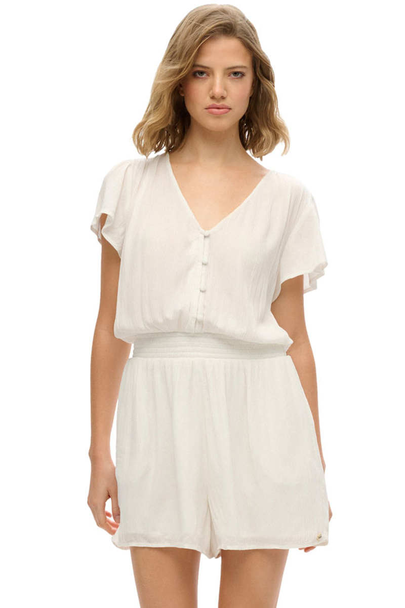 Superdry - Ovin Printed Playsuit Κοντομάνικο Ολόσωμο Σορτς