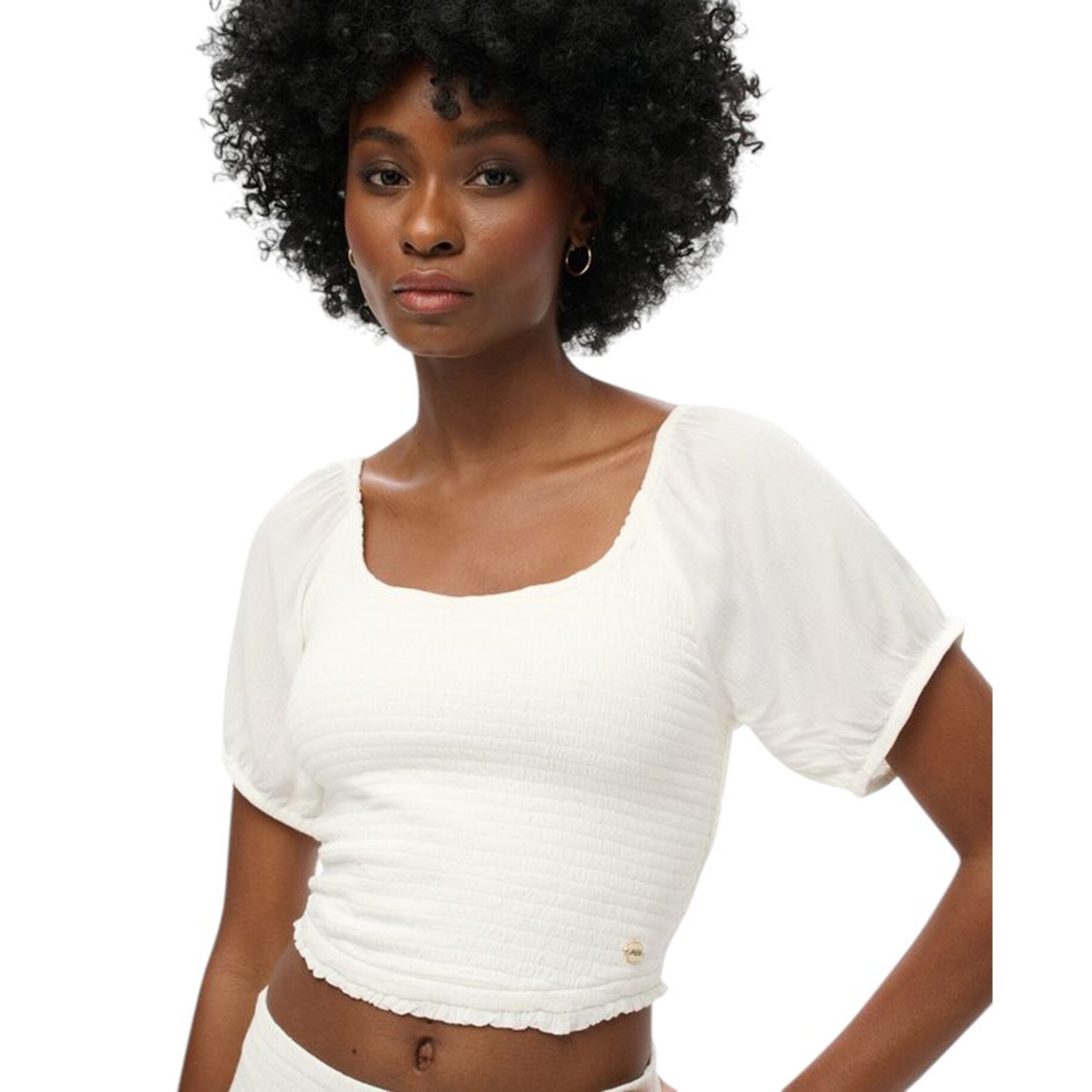 Superdry - D2 Ovin SS Smocked Woven Top - Image 3