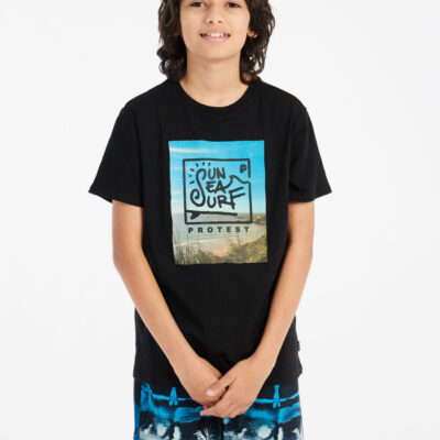 PROTEST - Prtpeter Jr T-Shirt ΜΑΥΡΟ