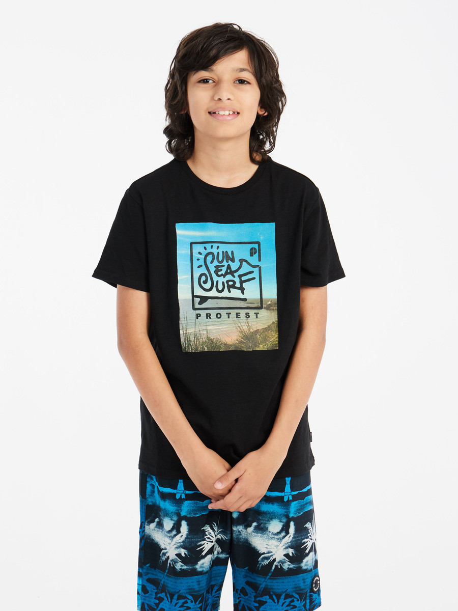 PROTEST - Prtpeter Jr T-Shirt ΜΑΥΡΟ