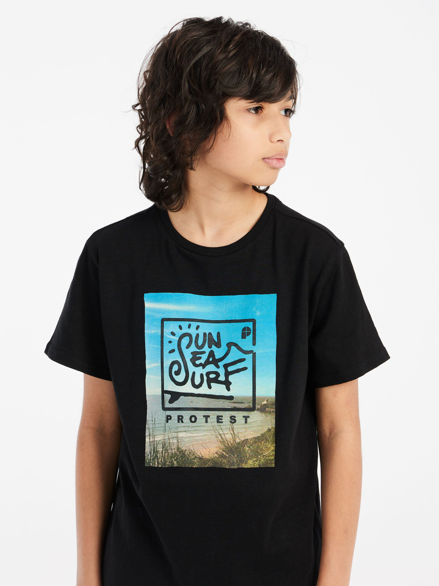 PROTEST - Prtpeter Jr T-Shirt ΜΑΥΡΟ - Image 5