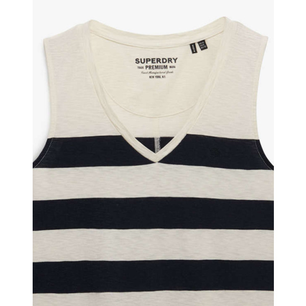Superdry - Studios Μπλούζα Βαμβακερή Αμάνικη με V Λαιμόκοψη - Image 3