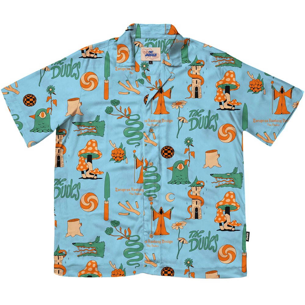 The Dudes - European Fantasy Blue Hawaiian Shirt