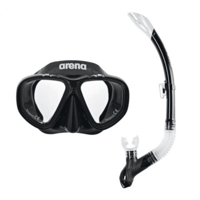 Arena  Μάσκα Θαλάσσης με Αναπνευστήρα Μαύρη - Premium Snorkeling Set  - Black