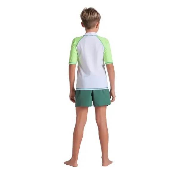 Arena Unisex Jr Παιδικό Μαγιό - Arena Rash Vest - 006295-106 - White Light Green - Image 3