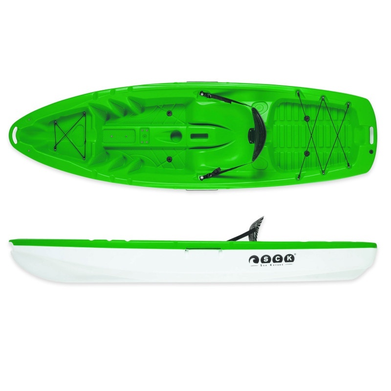 SCK Μονοθέσιο Καγιάκ - Tipsy 254 με Λευκή Γάστρα - 0201-25427 - Green-White - Image 2