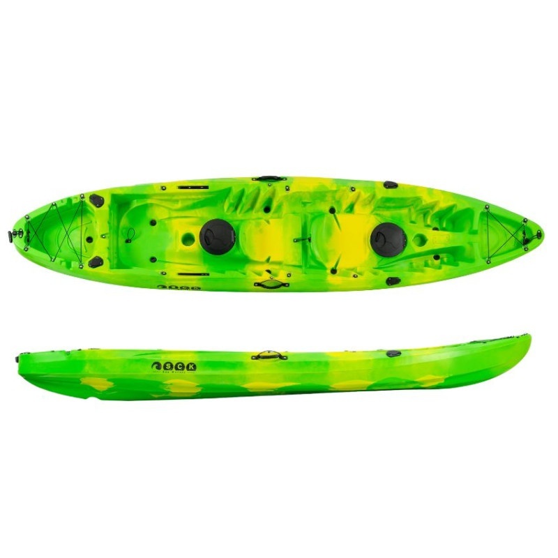 SCK Θαλάσσιο Καγιάκ 2+1 Θέσεων - Nereus Hd - 0201-37152 - Green-Yellow