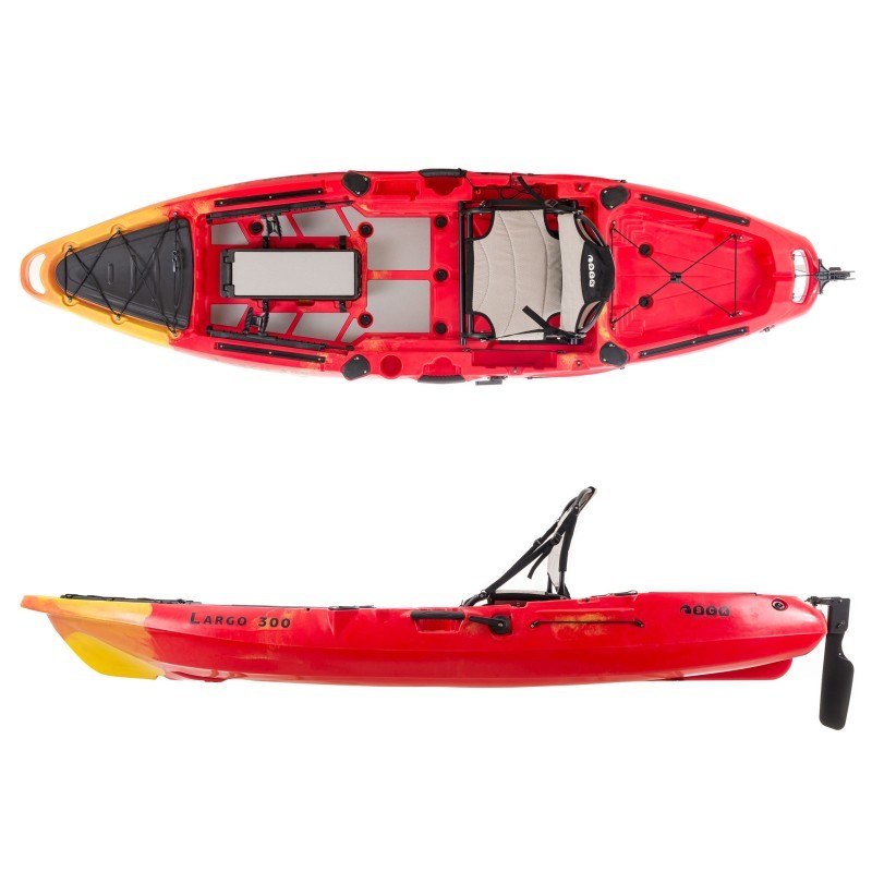 SCK Μονοθέσιο Pedal Kayak Ready Με Τιμονιέρα - Largo 300 - 0204-30054 - Red